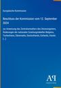 Europäische Kommission: Beschluss vom 12. September 2024 über Änderungen in Zuteilungstabellen mehrerer Länder. Logo unten.