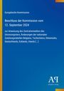 "Europäische Kommission: Beschluss vom 12. September 2024 zur Anweisung des Zentralverwalters des Unionsregisters. Blau mit Logo."