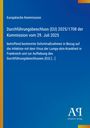 Auf blauem Hintergrund steht ein EU-Durchführungsbeschluss zur Lumpy-skin-Krankheit in Frankreich. Links eine gelbe Leiste. Unten rechts ein Logo des Antiphon Verlags.