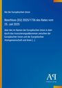 "Beschluss (EU) 2025/1736 des Rates vom 25. Juli 2025" auf blauem Hintergrund, links gelber Streifen, Logo unten rechts.
