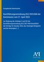 Text: "Durchführungsverordnung (EU) 2023/868...". Blaues Cover mit gelbem Rand links, Logo unten rechts.