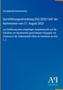 Text: Durchführung der Verordnung zur Einführung eines Ausgleichszolls auf Feinpapierimporte aus China. Logo unten rechts.