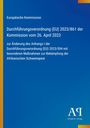 Europäische Kommission, Verordnung (EU) 2023/861, Bekämpfung der Afrikanischen Schweinepest. Blau mit gelbem Rand.