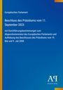 Europäisches Parlament: Beschluss des Präsidiums vom 11. September 2023. Blau-weiße Textgestaltung mit Logo.