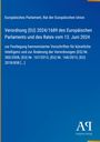 Deckblatt mit blauem Hintergrund. Oben Text über EU-Verordnung 2024 zur Regulierung Künstlicher Intelligenz. Unten Verlag-Logo.
