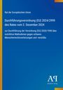 Text: Durchführung von EU-Verordnung gegen Menschenrechtsverletzungen. Design: Blau mit gelbem Rand und Logo.