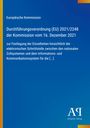Text: Europäische Kommission. Durchführung zum 16. Dezember 2021. Blau mit gelbem Streifen links und Verlagslogo unten.