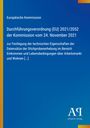 Europäische Kommission. Durchführung von Verordnung (EU) 2021/2052. Blauer Hintergrund mit kleinem Logo.