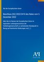 Beschluss (EU) 2022/2410, Rat der EU, Standpunkt im Verkehrsbereich. Blau mit gelbem Streifen, Verlagssymbol unten rechts.
