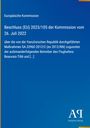 Text oben: "Europäische Kommission". Beschlussdetails. Unten Logo "AP" und "Antiphon Verlag". Blaues Design.