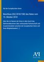 Titel: Beschluss (EU) 2018/1582 des Rates vom 15. Oktober 2018. Blaues Design, gelber Rand. Logo des Antiphon Verlags.