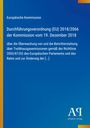 Text: "Europäische Kommission. Durchführungsverordnung (EU) 2018/2066." Blauer Hintergrund, gelbe und orange Details.