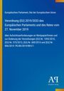 Verordnung (EU) 2019/2033, Europäisches Parlament, Rat, 27. November 2019. Blaues Layout, gelber Streifen links. Logo unten.