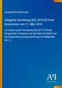 Text über EU-Verordnung 2019 zur Energiekennzeichnung von Kühlgeräten, Logo unten rechts, blauer Hintergrund.