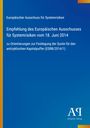 "Empfehlung des Europäischen Ausschusses für Systemrisiken vom 18. Juni 2014 über Kapitalpuffer. Blau mit gelben Rand."