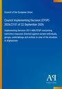 "Council Implementing Decision 2026/2137 concerning measures in Afghanistan." Blau und gelbe Streifen, Antiphon Verlag.