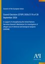 Text: Council Decision (CFSP) 2026/2176, 28 September 2026, UNSGM. Blaues Logo rechts unten.