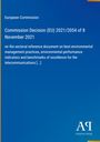 "European Commission: Commission Decision (EU) 2021/2054 of 8 November 2021 über Umweltpraktiken. Blaues Cover, schlichtes Design."