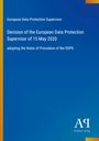 "European Data Protection Supervisor" und "Decision of 15 May 2020" steht in Weiß auf blauem Hintergrund.