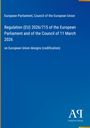 Regulation (EU) 2026/715 vom 11. März 2026, Thema EU-Designs. Blaues Design, Antiphon Verlag-Logo unten.