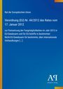 Verordnung (EU) Nr. 44/2012 zur Festsetzung von Fangmöglichkeiten. Blau-gelber Hintergrund, Logo unten rechts.