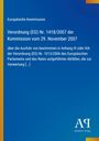 "Verordnung (EG) Nr. 1418/2007 der Kommission, Ausfuhr von Abfällen." Blau mit gelben Streifen, Logo unten rechts.