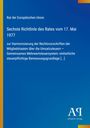 Text: "Rat der Europäischen Union. Sechste Richtlinie des Rates vom 17. Mai 1977." Blauer Hintergrund, Logo unten.