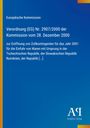 Text über eine EU-Verordnung zur Zollkontingenteröffnung 2001. Logo unten rechts, blauer Hintergrund mit gelbem Streifen.