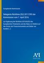 Text der EU-Richtlinie in Weiß auf blauem Hintergrund. Links gelbes Band, rechts unten "Antiphon Verlag" Logo.