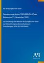 Text oben: "Rat der Europäischen Union". Mittig: "Gemeinsame Aktion 2005/889/GASP". Unten: Blau mit gelbem Rand.
