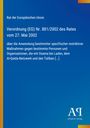Text: "Rat der Europäischen Union, Verordnung (EG) Nr. 881/2002 des Rates vom 27. Mai 2002, über die Anwendung bestimmter [...]".  
Design: Blauer Hintergrund, links gelber Streifen, unten rechts Logo "AR".