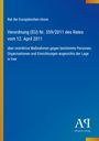 Verordnung (EU) Nr. 359/2011 über Maßnahmen gegen Personen und Organisationen in Iran, blauer Hintergrund, Logo unten.