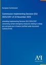 Text über eine Entscheidung der EU-Kommission zur Schaf- und Ziegenpocken in Griechenland. Blaues Hintergrund, Logo unten.