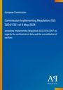 Titel: "Commission Implementing Regulation (EU) 2024/1321 of 8 May 2024". Blaues, schlichtes Design mit kleinem, gelbem Streifen.