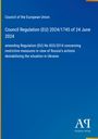 Council Regulation (EU) 2024/1745 vom 24. Juni 2024, Antiphon Verlag, blauer Hintergrund.