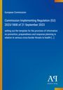 Titel: Commission Implementing Regulation (EU) 2023/1808. Blauer Hintergrund mit Logo vom Antiphon Verlag.