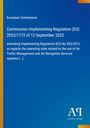 "European Commission Commission Implementing Regulation (EU) 2023/1772 of 12 September 2023 [...]" Auf blauem Hintergrund.
