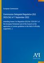 Texte: European Commission, Commission Delegated Regulation (EU) 2023/262. Blau-orange Gestaltung, Logo "AA Antiphon Verlag".