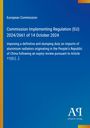 "European Commission: Regulation on anti-dumping duty for aluminum radiators from China. Blaues Design, gelber Rand."