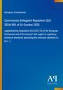 Titel: EU-Kommission, Delegierte Verordnung (EU) 2024/450, 26. Oktober 2023. Blauer Hintergrund, gelber Rand links.
