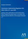 "Commission Implementing Regulation (EU) 2023/1200 of 21 June 2023. Blaues Cover, gelber Rand links, weißer Text."