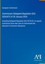 Text: "European Commission. Commission Delegated Regulation (EU) 2024/873 of 30 January 2024..." Unten: Logo des Antiphon Verlags.
