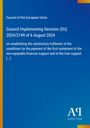 „Council Implementing Decision (EU) 2024/2149 of 6 August 2024.“ Blaues Design, unten rechts Logo von Antiphon Verlag.