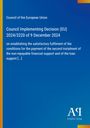 "Council Implementing Decision (EU) 2024/3220 of 9 December 2024. Blauer Hintergrund mit gelber Linie links."