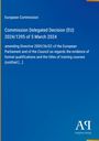Text über EU-Entscheidung 2024/1395 vom 5. März 2024 zur Änderung der Richtlinie 2005/36/EG. Blau mit Logo unten rechts.