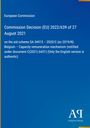 European Commission, Entscheidung (EU) 2022/639; betrifft Belgien. Blau mit gelbem Rand, Logo unten rechts.