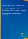 Directive (EU) 2022/993 zur Ausbildung von Seeleuten. Blau mit gelbem Rand und Logo "AP Antiphon Verlag".