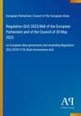 "Regulation (EU) 2022/868" in weißer Schrift auf blauem Hintergrund, Logo "Ar Antiphon Verlag" unten rechts.