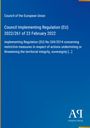 Council Implementing Regulation (EU) 2022/261. Council of the European Union. Blaues Design mit Verlagslogo unten.