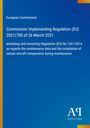 Titel: Commission Implementing Regulation (EU) 2021/700. Blauer Hintergrund, vertikale Farbstreifen. Logo unten rechts.